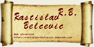 Rastislav Belčević vizit kartica